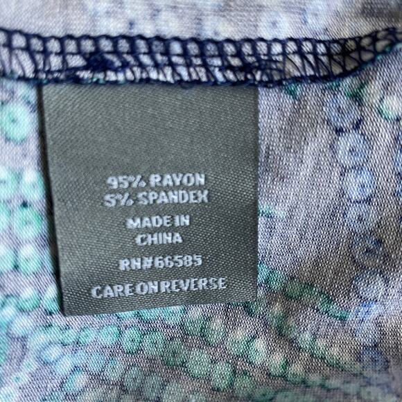 Berkley Jensen Women Braided Halter Maxi Dress M Blue Tropical Palm Stretch NWT‎ - Picture 9 of 10